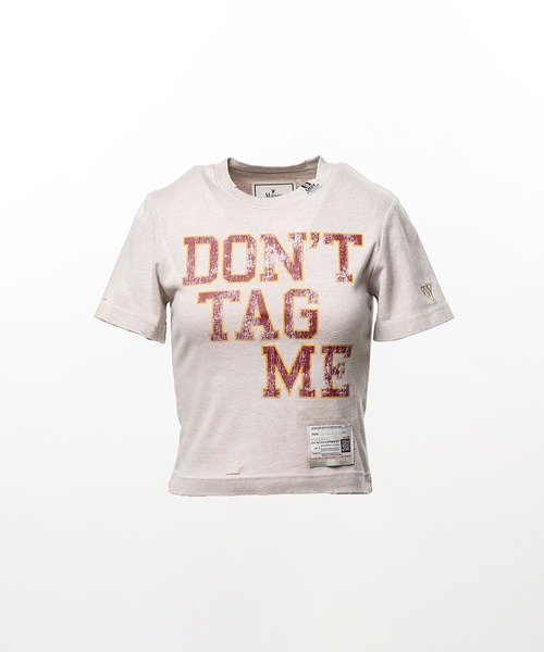 Maison MIHARA YASUHIRO（メゾンミハラヤスヒロ）の「Don't Tag Me Printed Mini T-shirt（Tシャツ/カットソー・レディース・ブラック/ネイビー/ピンク・36/38）」の3枚目の写真
