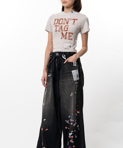 Maison MIHARA YASUHIRO（メゾンミハラヤスヒロ）の「Don't Tag Me Printed Mini T-shirt（Tシャツ/カットソー・レディース・ブラック・36/38）」の15枚目の写真