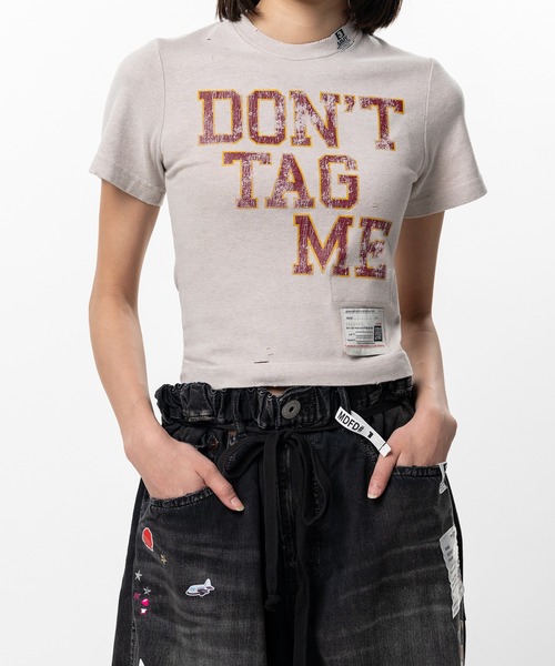 Maison MIHARA YASUHIRO（メゾンミハラヤスヒロ）の「Don't Tag Me Printed Mini T-shirt（Tシャツ/カットソー・レディース・ブラック・36/38）」の17枚目の写真