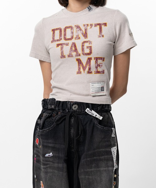 Maison MIHARA YASUHIRO（メゾンミハラヤスヒロ）の「Don't Tag Me Printed Mini T-shirt（Tシャツ/カットソー・レディース・ブラック・36/38）」の18枚目の写真