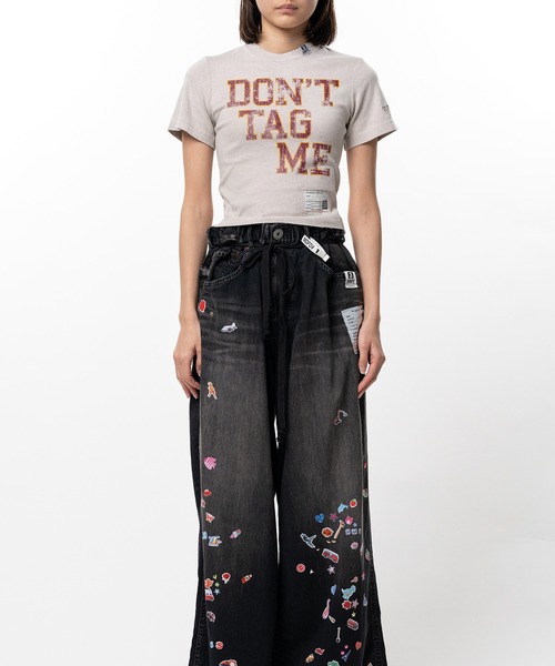Maison MIHARA YASUHIRO（メゾンミハラヤスヒロ）の「Don't Tag Me Printed Mini T-shirt（Tシャツ/カットソー・レディース・ブラック・36/38）」の20枚目の写真