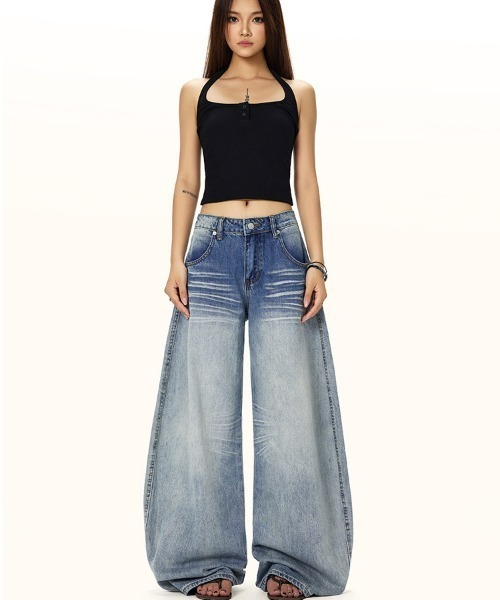 REBALANCE（リバランス）の「ワイドデニムパンツ（デニムパンツ・メンズ・A・SMALL/MEDIUM/LARGE）」の10枚目の写真