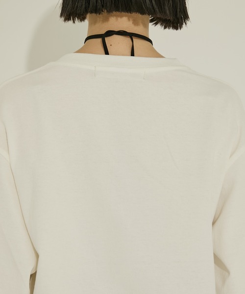 tanakadaisuke（タナカダイスケ）の「【tanakadaisuke/タナカダイスケ】Bijou Aid long sleeve T-shirt White/ビジューエイドロングスリーブTシャツ　ホワイト（Tシャツ/カットソー・レディース・ホワイト・2）」の15枚目の写真