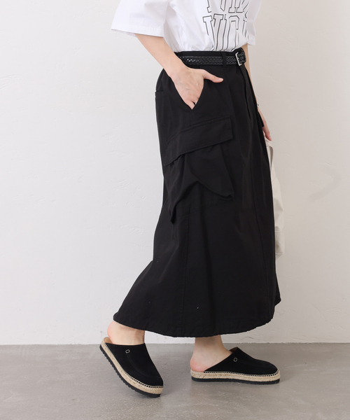 JOURNAL STANDARD LUXE(ジャーナルスタンダード ラックス)の「《追加》リップストップ カーゴスカート(スカート・レディース・ブラック/カーキ・FREE)」の9枚目の写真