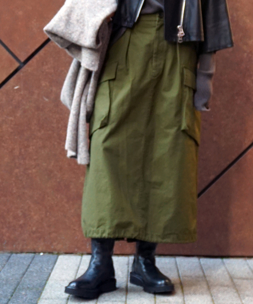 JOURNAL STANDARD LUXE(ジャーナルスタンダード ラックス)の「《追加》リップストップ カーゴスカート(スカート・レディース・ブラック/カーキ・FREE)」の12枚目の写真