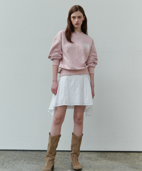 SO IR（ソイール）の「SR SMALL LOGO SWEATSHIRT - PINK（スウェット・レディース・その他・FREE）」の2枚目の写真