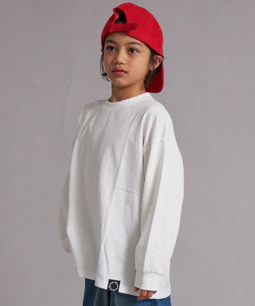 PAIRMANON STREET（ペアマノンストリート）の「【綿100%】シンプル 無地 ロンT【PAIRMANON STREET】（Tシャツ/カットソー・キッズ・レッド/ブラック/オフホワイト/ブラック系その他/ブルー・90/100/140/150/110/130/160/120）」の6枚目の写真