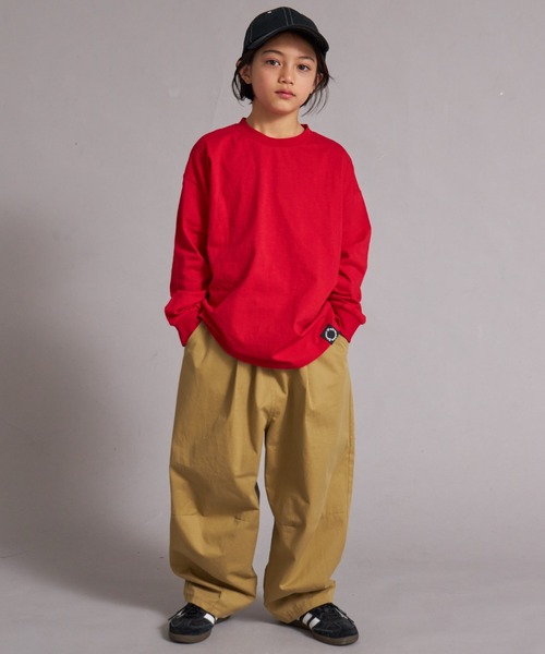 PAIRMANON STREET（ペアマノンストリート）の「【綿100%】シンプル 無地 ロンT【PAIRMANON STREET】（Tシャツ/カットソー・キッズ・レッド/ブラック/オフホワイト/ブラック系その他/ブルー・90/100/140/150/110/130/160/120）」の20枚目の写真