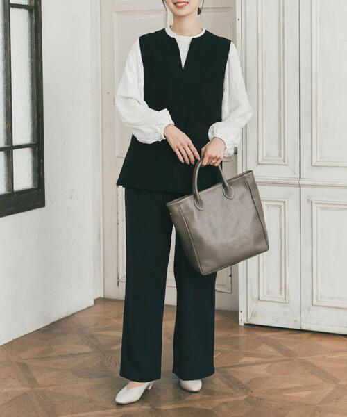 URBAN RESEARCH DOORS(アーバンリサーチドアーズ)の「フラワーオパールブラウス|オフィスカジュアル/フォーマル/オケージョン/セレモニー/入卒式/お呼ばれ(シャツ/ブラウス・レディース・オフホワイト/ブラック・FREE)」の8枚目の写真