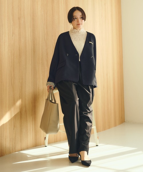 PUAL CE CIN(ピュアルセシン)の「パールカーブブローチ(ブローチ/コサージュ・レディース・オフホワイト・FREE)」の3枚目の写真