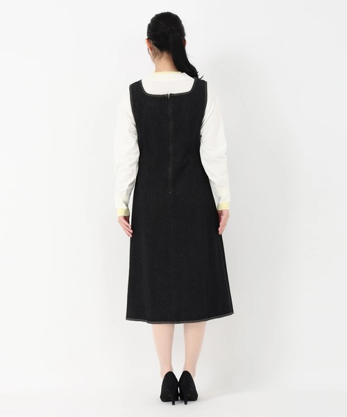 STRAWBERRY-FIELDS(ストロベリーフィールズ)の「アリコットストレッチ_デニムジャンパースカート(ジャンパースカート・レディース・ワンウォッシュ・2)」の4枚目の写真