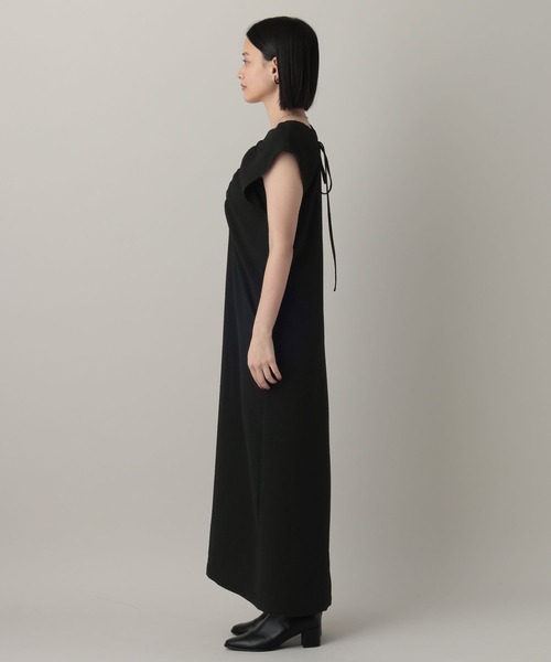 A part by（アパートバイ）の「Ｕネックギャザージャンスカ（ジャンパースカート・レディース・ブラック/ベージュ・FREE）」の5枚目の写真