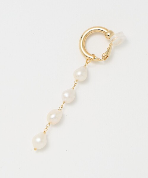 Causerie（コズリ）の「＜Causerie＞淡水パール フープイヤリング（イヤリング・レディース・オフホワイト・FREE）」の2枚目の写真