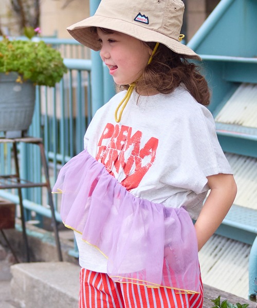 MARKEY'S（マーキーズ）の「ドルマンチュールドッキングTシャツ（Tシャツ/カットソー・キッズ・チャコール/グリーン/ホワイト系その他・100/120/110/90/150/140/130）」の2枚目の写真