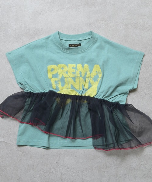 MARKEY'S（マーキーズ）の「ドルマンチュールドッキングTシャツ（Tシャツ/カットソー・キッズ・チャコール/グリーン/ホワイト系その他・100/120/110/90/150/140/130）」の3枚目の写真