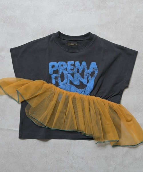 MARKEY'S（マーキーズ）の「ドルマンチュールドッキングTシャツ（Tシャツ/カットソー・キッズ・チャコール/グリーン/ホワイト系その他・100/120/110/90/150/140/130）」の4枚目の写真