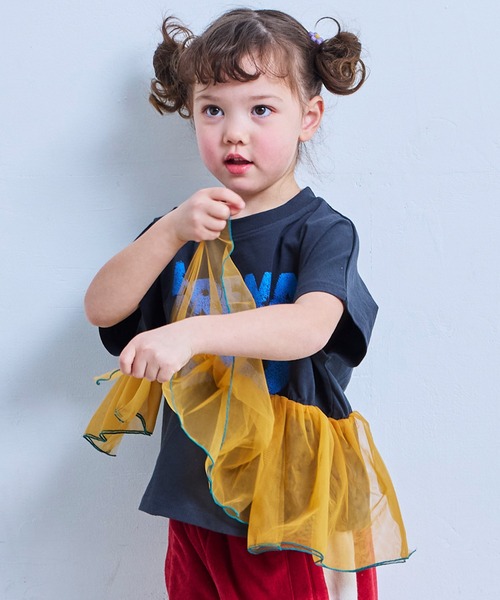 MARKEY'S（マーキーズ）の「ドルマンチュールドッキングTシャツ（Tシャツ/カットソー・キッズ・チャコール/グリーン/ホワイト系その他・100/120/110/90/150/140/130）」の5枚目の写真