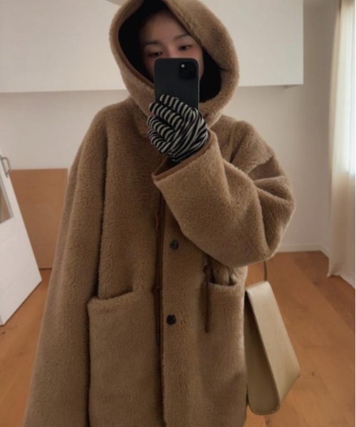 semplice(センプリチェ)の「ラム毛のコート(その他アウター・レディース・キャメル・F)」の10枚目の写真