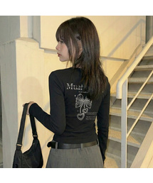 ハートストリングリボンクロップTシャツ[2色]