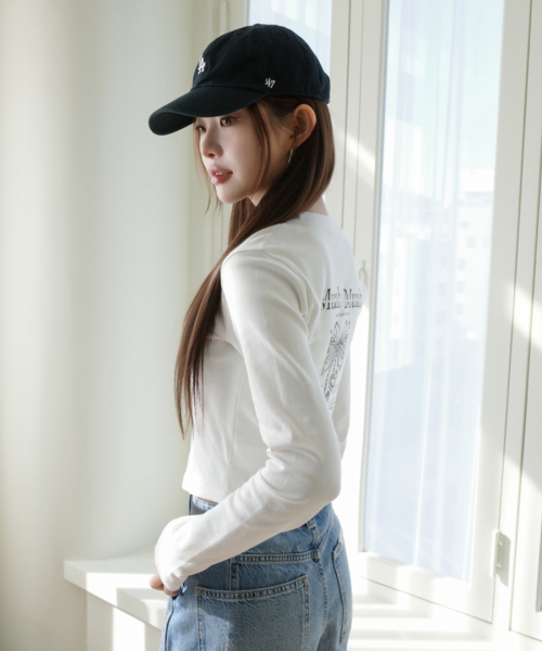 muahmuah（ムーアムーア）の「ハートストリングリボンクロップTシャツ[2色]（Tシャツ/カットソー・レディース・ブラック/アイボリー・FREE）」の20枚目の写真