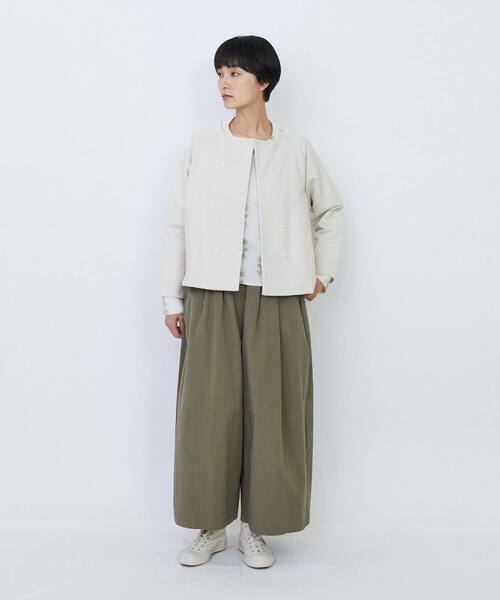 LOISIR（ロワズィール）の「コットンツイルボトルシルエットパンツ（その他パンツ・レディース・キナリ/カーキ・FREE）」の17枚目の写真