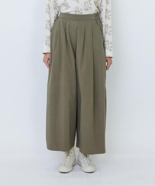 LOISIR（ロワズィール）の「コットンツイルボトルシルエットパンツ（その他パンツ・レディース・キナリ/カーキ・FREE）」の10枚目の写真