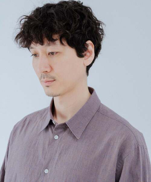 EDIFICE（エディフィス）の「コットンリネン ギンガム レギュラー シャツ（シャツ/ブラウス・メンズ・パープル/オレンジ・SMALL/MEDIUM/LARGE）」の9枚目の写真