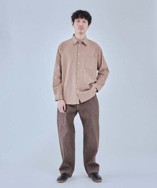 EDIFICE（エディフィス）の「コットンリネン ギンガム レギュラー シャツ（シャツ/ブラウス・メンズ・パープル/オレンジ・SMALL/MEDIUM/LARGE）」の13枚目の写真