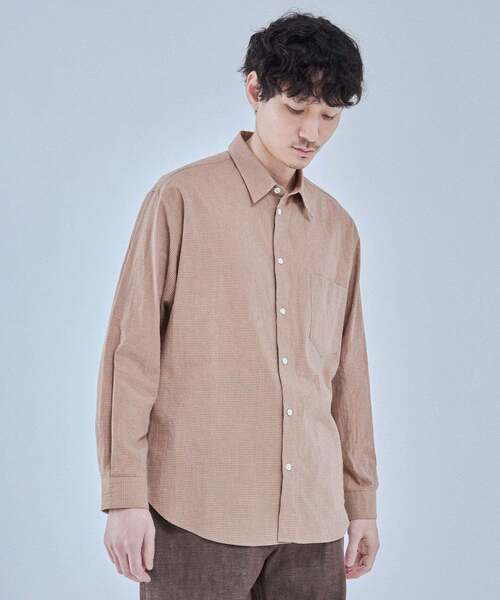 EDIFICE（エディフィス）の「コットンリネン ギンガム レギュラー シャツ（シャツ/ブラウス・メンズ・パープル/オレンジ・SMALL/MEDIUM/LARGE）」の19枚目の写真