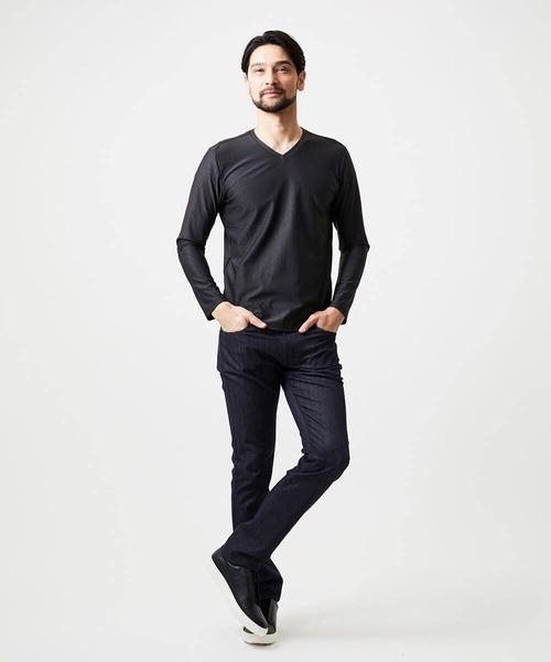 MICHEL KLEIN HOMME   （ミッシェルクランオム）の「【撥水】プレビアシャンブレー5ポケットパンツ（その他パンツ・メンズ・ブラック/ネイビー・MEDIUM/LARGE/X-LARGE）」の17枚目の写真