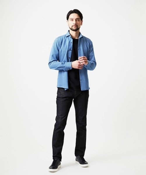 MICHEL KLEIN HOMME   （ミッシェルクランオム）の「【撥水】プレビアシャンブレー5ポケットパンツ（その他パンツ・メンズ・ブラック/ネイビー・MEDIUM/LARGE/X-LARGE）」の20枚目の写真