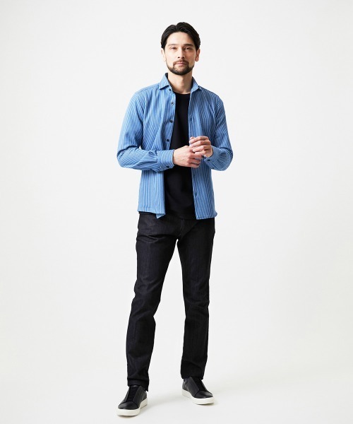 MICHEL KLEIN HOMME   （ミッシェルクランオム）の「【撥水】プレビアシャンブレー5ポケットパンツ（その他パンツ・メンズ・ブラック/ネイビー・MEDIUM/LARGE/X-LARGE）」の12枚目の写真