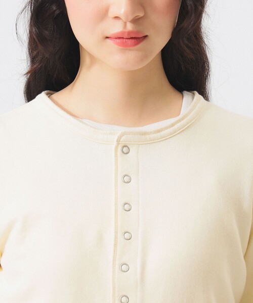 BEAMS BOY（ビームスボーイ）の「リングドット カーディガン（カーディガン/ボレロ・レディース・ネイビー/サックスブルー/オフホワイト・2/1）」の8枚目の写真