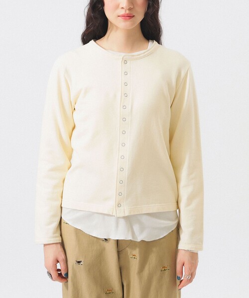 BEAMS BOY（ビームスボーイ）の「リングドット カーディガン（カーディガン/ボレロ・レディース・ネイビー/サックスブルー/オフホワイト・2/1）」の10枚目の写真