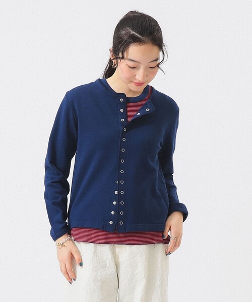 BEAMS BOY（ビームスボーイ）の「リングドット カーディガン（カーディガン/ボレロ・レディース・ネイビー/サックスブルー/オフホワイト・2/1）」の16枚目の写真