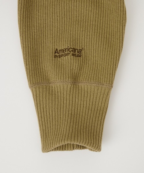 AMERICANA（アメリカーナ）の「[Americana/アメリカーナ] ヴィンテージリブ クロップド ジップカーディガン（カーディガン/ボレロ・レディース・グレイッシュベージュ/ベージュ・ONE SIZE）」の3枚目の写真