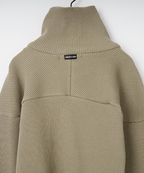 AMERICANA（アメリカーナ）の「[Americana/アメリカーナ] ヴィンテージリブ クロップド ジップカーディガン（カーディガン/ボレロ・レディース・グレイッシュベージュ/ベージュ・ONE SIZE）」の8枚目の写真