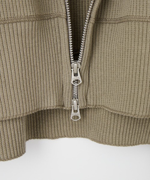 AMERICANA（アメリカーナ）の「[Americana/アメリカーナ] ヴィンテージリブ クロップド ジップカーディガン（カーディガン/ボレロ・レディース・グレイッシュベージュ/ベージュ・ONE SIZE）」の9枚目の写真