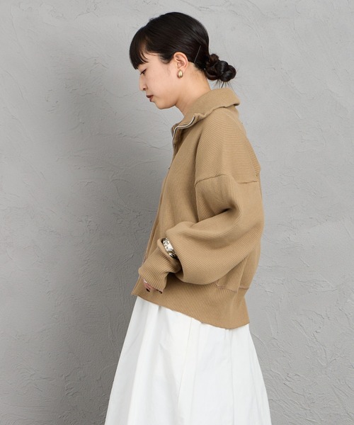 AMERICANA（アメリカーナ）の「[Americana/アメリカーナ] ヴィンテージリブ クロップド ジップカーディガン（カーディガン/ボレロ・レディース・グレイッシュベージュ/ベージュ・ONE SIZE）」の16枚目の写真