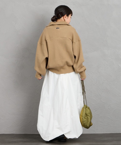 AMERICANA（アメリカーナ）の「[Americana/アメリカーナ] ヴィンテージリブ クロップド ジップカーディガン（カーディガン/ボレロ・レディース・グレイッシュベージュ/ベージュ・ONE SIZE）」の20枚目の写真