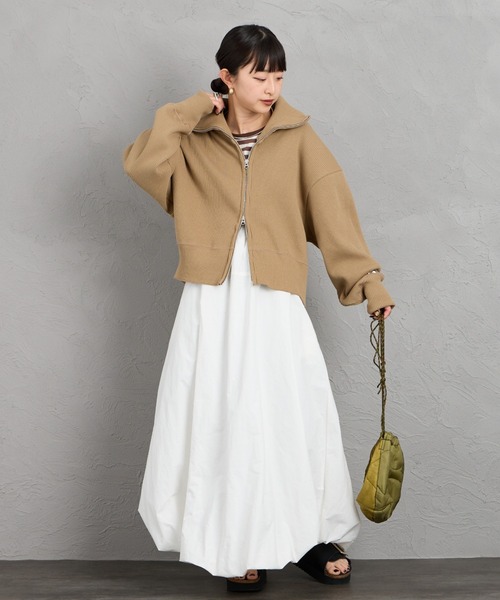 AMERICANA（アメリカーナ）の「[Americana/アメリカーナ] ヴィンテージリブ クロップド ジップカーディガン（カーディガン/ボレロ・レディース・グレイッシュベージュ/ベージュ・ONE SIZE）」の18枚目の写真