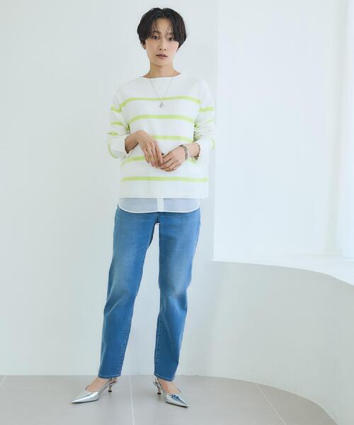 UNTITLED（アンタイトル）の「【新作デニム/快適に美シルエット見せ】MAKE×DENIMスリムストレート（デニムパンツ・レディース・ブルー/ブルー系その他・00/01/02/03/04/42/44/46/48/50）」の6枚目の写真