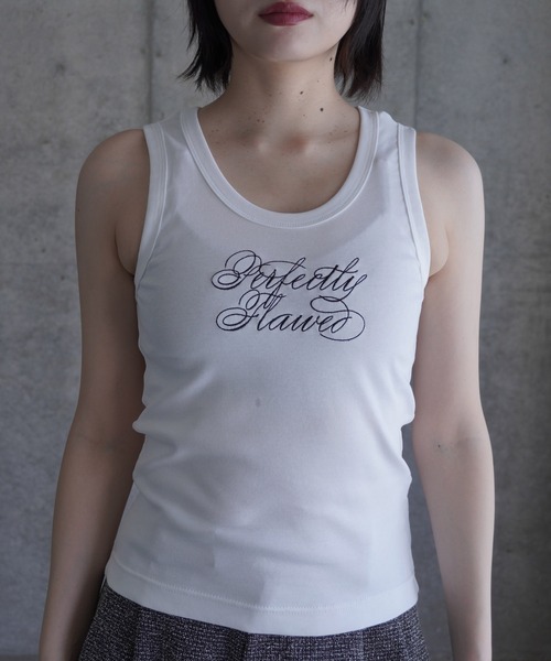 G.V.G.V.(ジーヴィージーヴィー)の「EMBROIDERY TANK TOP(タンクトップ・レディース・グレー系その他/ブラック/ホワイト・ONE SIZE)」の22枚目の写真