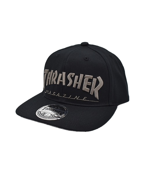 THRASHER(スラッシャー)の「THRASHER/スラッシャー キッズ キャップ フラットバイザー 26TH-C01K(キャップ・キッズ・ブラック×ブラック/ブラック×グリーン/ブラック×レッド・YOUTH)」の1枚目の写真