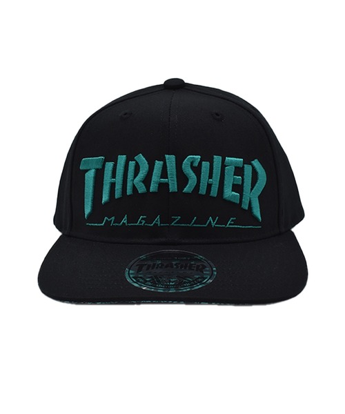 THRASHER(スラッシャー)の「THRASHER/スラッシャー キッズ キャップ フラットバイザー 26TH-C01K(キャップ・キッズ・ブラック×ブラック/ブラック×グリーン/ブラック×レッド・YOUTH)」の7枚目の写真