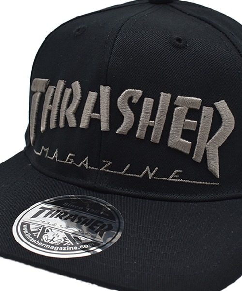THRASHER(スラッシャー)の「THRASHER/スラッシャー キッズ キャップ フラットバイザー 26TH-C01K(キャップ・キッズ・ブラック×ブラック/ブラック×グリーン/ブラック×レッド・YOUTH)」の14枚目の写真