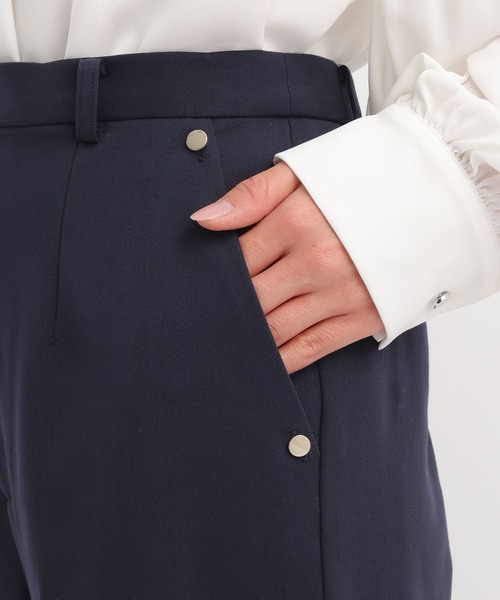 Andemiu（アンデミュウ）の「【セットアップ対応】キンボタンパンツ640814（スラックス・レディース・ネイビー/ベージュ系その他・SMALL/MEDIUM）」の12枚目の写真