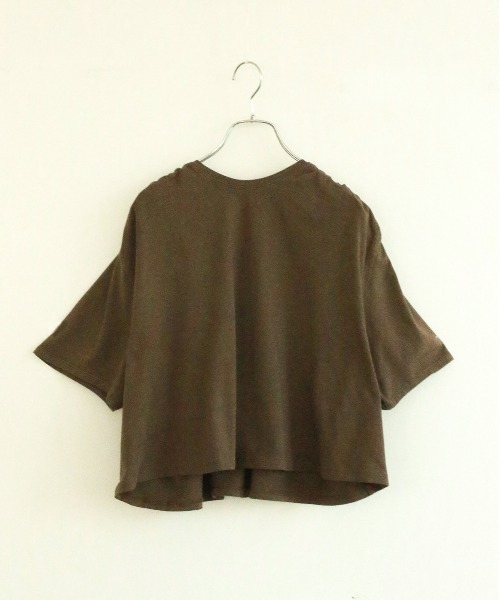 WALANCE（ワランス）の「natural dye mint jersey tee（Tシャツ/カットソー・レディース・スミクロ/ブラウン・FREE）」の2枚目の写真