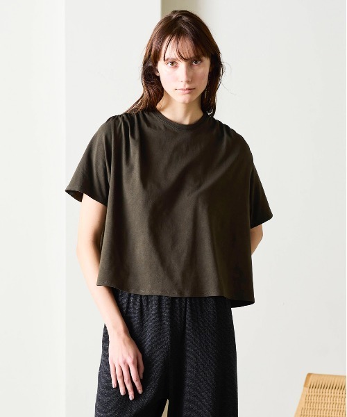 WALANCE（ワランス）の「natural dye mint jersey tee（Tシャツ/カットソー・レディース・スミクロ/ブラウン・FREE）」の21枚目の写真