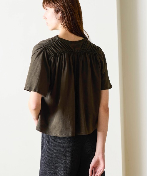 WALANCE（ワランス）の「natural dye mint jersey tee（Tシャツ/カットソー・レディース・スミクロ/ブラウン・FREE）」の22枚目の写真